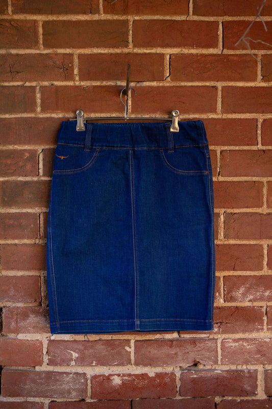 RM Williams Epping Denim Skirt - Ladies 10