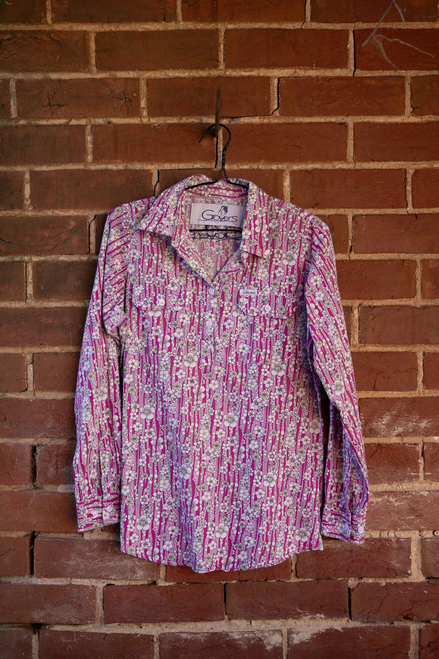 Grover's Shirt - Long Sleeve Full Button - Ladies 10