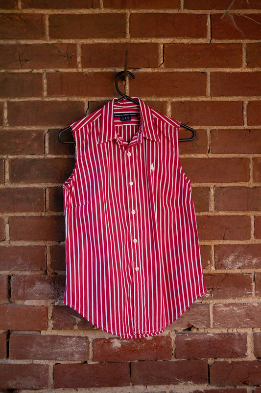 Ralph Lauren - Sleeveless Full-Button Shirt - Ladies 6