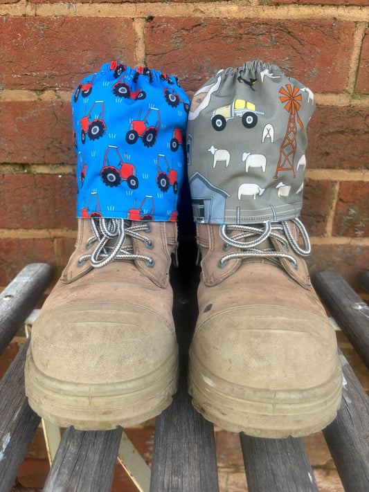 Sock Savers - farm/tractors (handmade - brand new)