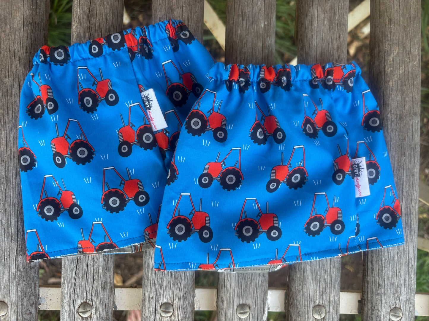 Sock Savers - farm/tractors (handmade - brand new)